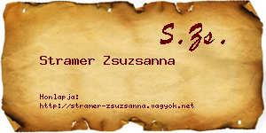 Stramer Zsuzsanna névjegykártya