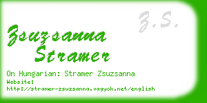 zsuzsanna stramer business card
